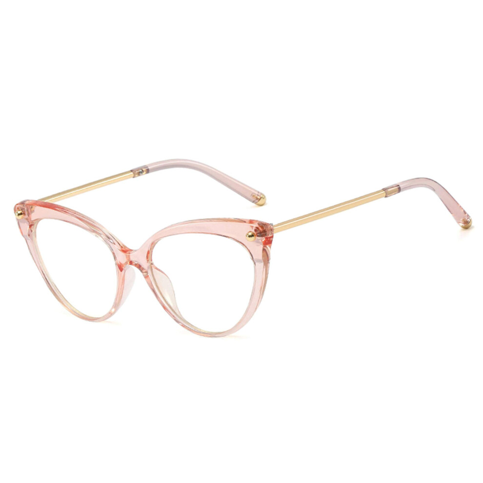 Pink/Blue/Light Cat Eye Reading Glasses For Women 2.5X Magnifier Blocking Antiglare Lens
