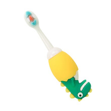 Toddler Toothbrush with Soft Bristles and Cute Dinosaur Design, Ergonomic Handle for Gentle Cleaning