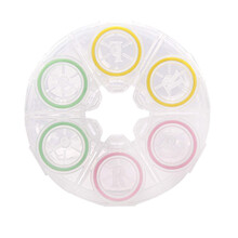 Contact Lens Case with 6 Compartments, Transparent Travel Storage Box for Eye Lens Care