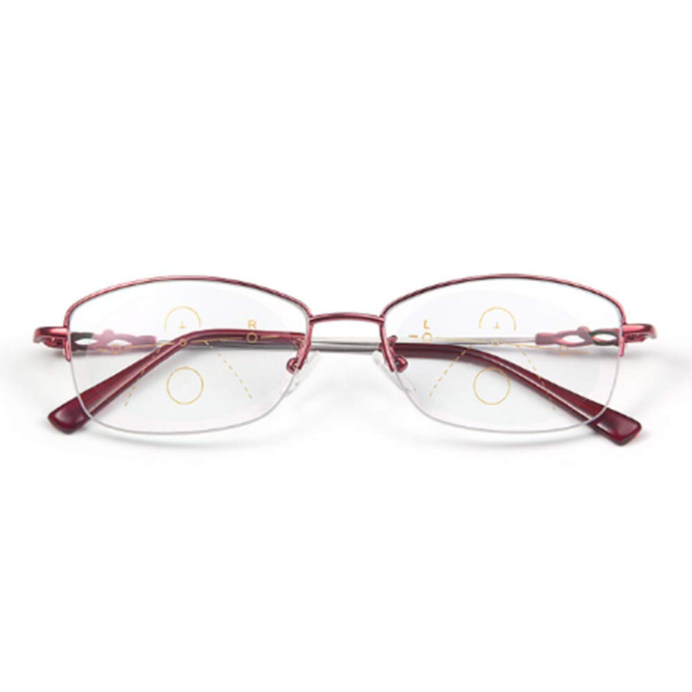 Blue/Light/Red Progressive Reading Glasses +1.5 Filtering Multifocal Lenses For Seniors Frame