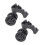 Black Nylon Suitcase Caster Swiveling Replacement Wheel 50mm Diameter 12