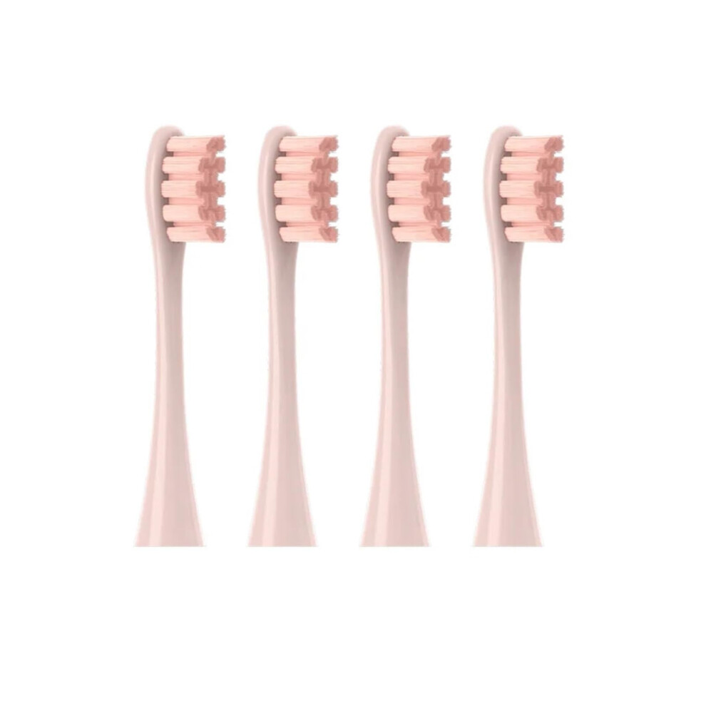 Electric Toothbrush Heads Soft Bristles Compatible with Oclean X PRO Z1 F1 4pcs Pink Replacement