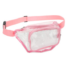 Waist Pack Transparent Plastic Zipper Design Water Resistance High Quality Material Multipurpose Belt Bag Adjustable Belt Stadium Approved For Men