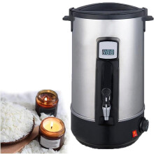 Electric Wax Melter for Candle Making 12L with Thermometer, Automatic Temp Control and Pour Spout