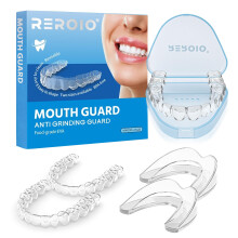 Mouth Guard for Teeth Grinding with Custom Molded Fit, Night Guard for Sleep and Clenching, Two Sizes