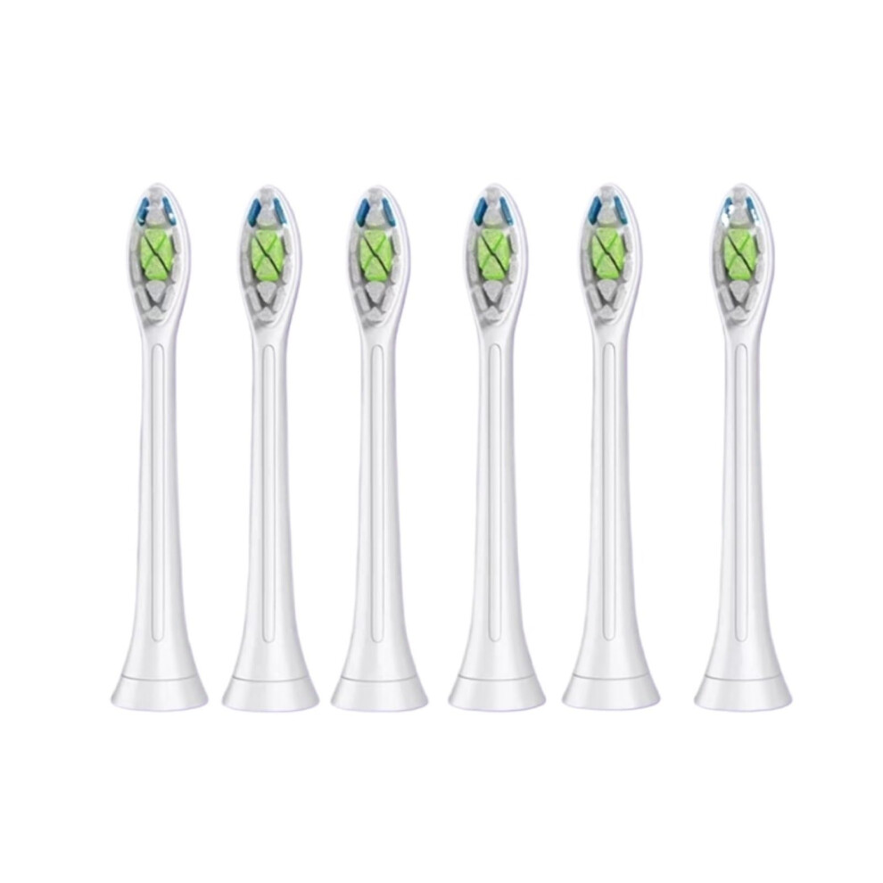 White Electric Toothbrush Replacement Heads For Philips Sonicare 93509372, 6 Pack Brush Heads