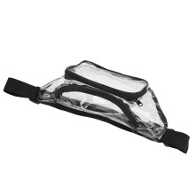Transparente PVC wasserdichte Bauchtasche – Reise-Reißverschluss-Gürteltasche, Schwarz