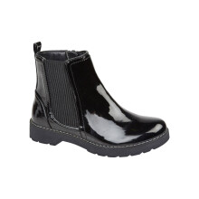 (11 UK Child, Black) Cipriata Girls Mira Side Zip Ankle Boots