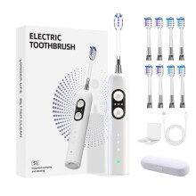 Electric Toothbrush with 8 Replacement Heads, Travel Case, IPX7 Waterproof, 3 Modes, TypeC Charging