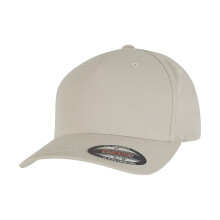 (One Size, Beige) Flexfit Unisex Adult 5 Panel Cap