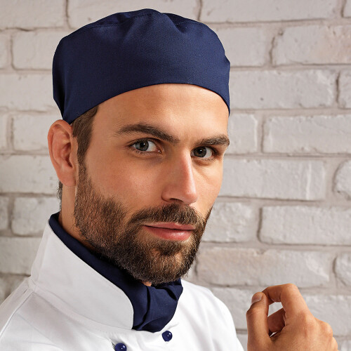 Premier (One Size, Navy) Premier Unisex Chefs Skull Cap 1