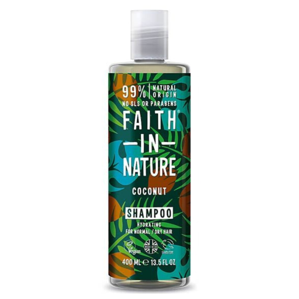 Faith In Nature Shampoo Coconut | Hydrating and Nourishing Hair | Gentle cleansing hair care - 400ml
