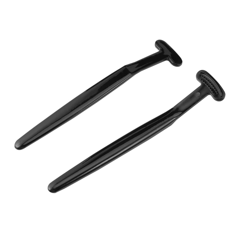 2pcs Bamboo Charcoal Tongue Scraper Ergonomic Tongue Cleaner for Fresh Breath and Oral Care