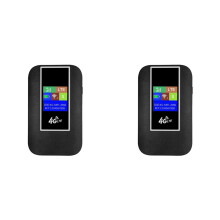 2X Routeur WiFi Mobile 4G LTE avec Emplacement pour Carte SIM 150 Mbps Routeur WiFi Portable de Poche pour la Maison, le Bureau, le Camping-Car, le