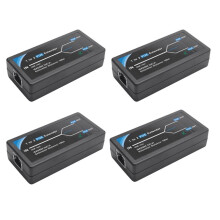 4X Extendeur POE 2 10 / 100Mbps avec Entrée / Sortie Standard IEEE 802.3Af pour Caméra IP Extension de 100 Mètres pour La Portée POE