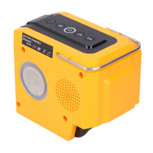 Altoparlante senza fili con batteria agli ioni di litio da 18V per campeggio all'aperto e cantiere, USB/BT