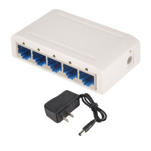 3X 5 Port Data ,Network Hub,Desktop Ethernet Splitter,Plug &  Shielded  Fanless Quiet 2