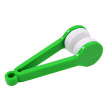Eyeglass Cleaner with Soft Microfiber Brush, Dual Action Pocket Size Glasses Cleaning Tool Green