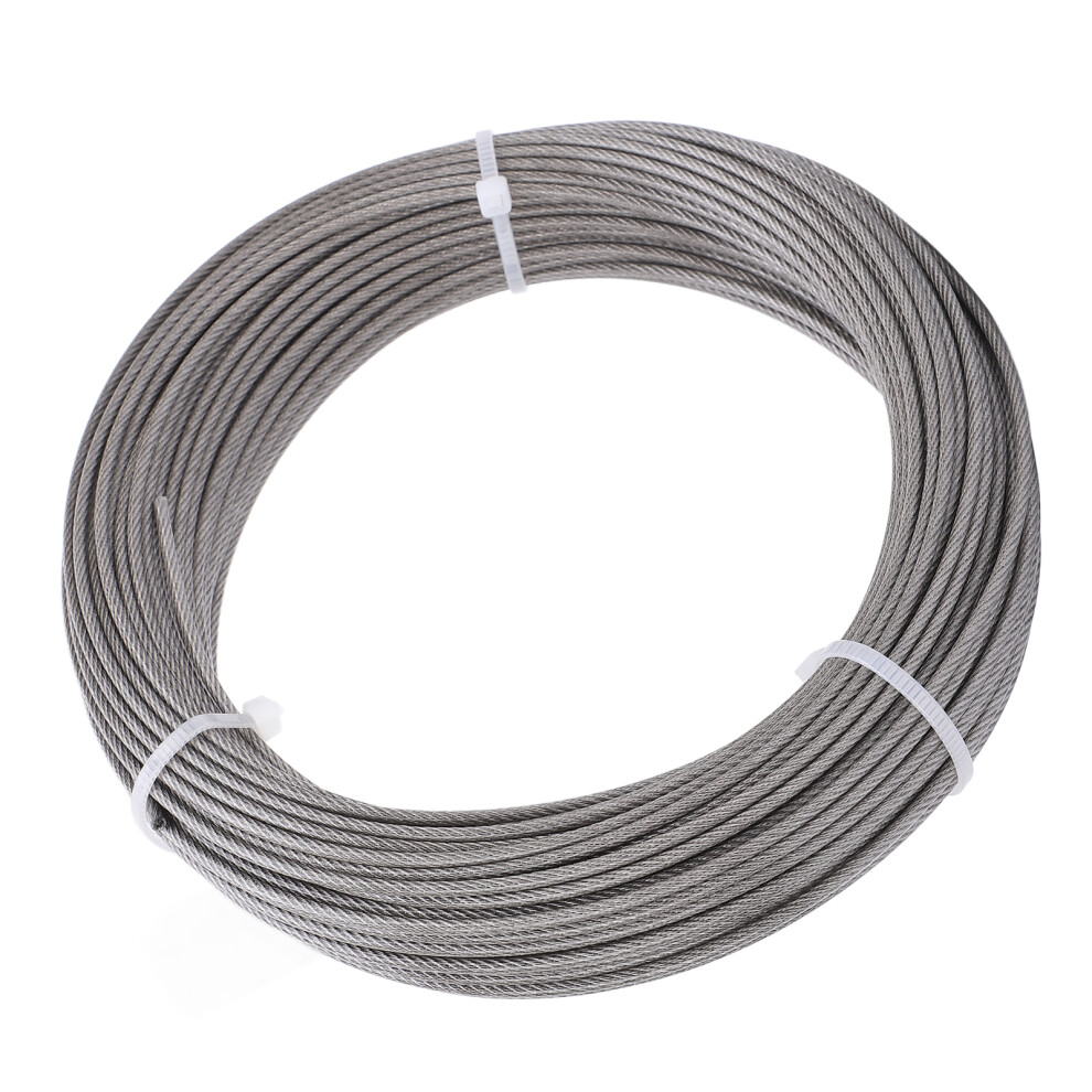 304 Stainless Steel Wire Rope Turnbuckle Kit 100Ft 2Mm 7891384093404