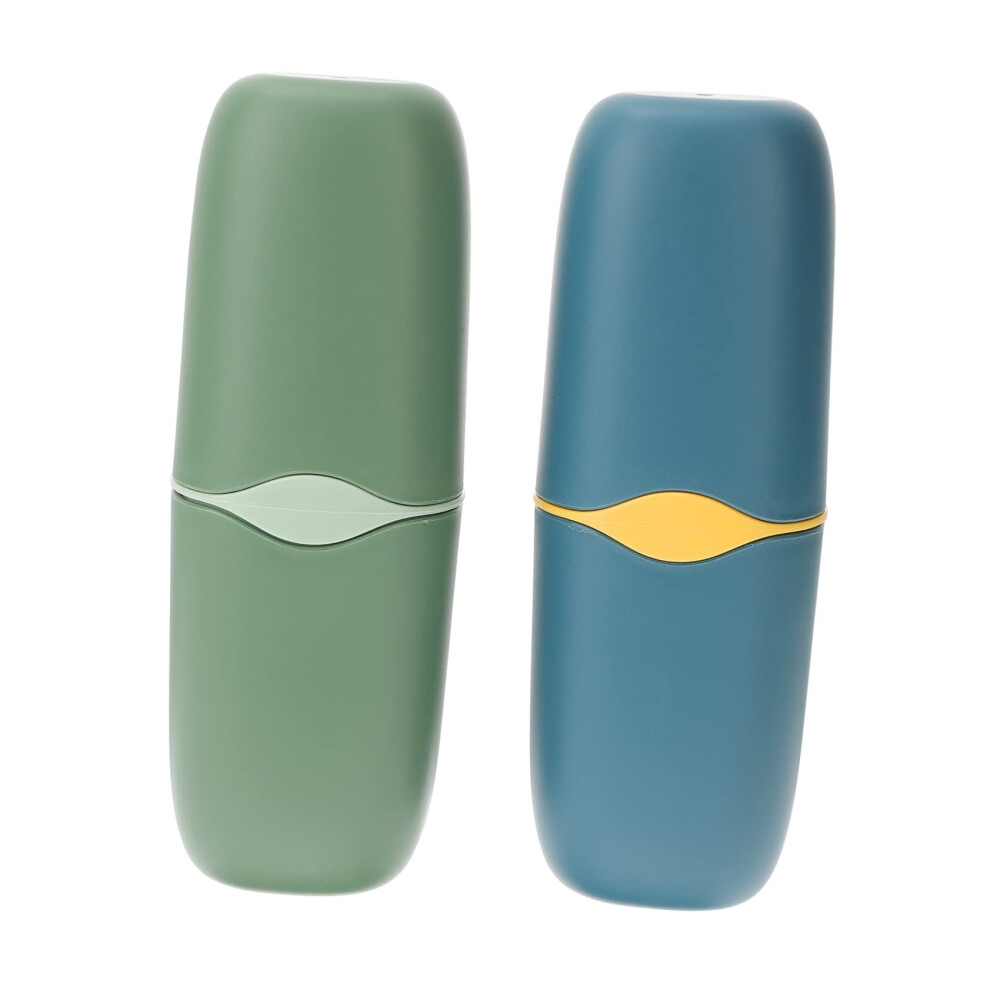 Travel Toothbrush Holder Set with Hygienic Brush Protection and Compact Storage for Travel and Gym