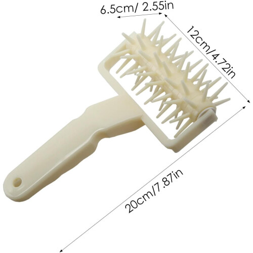 Ergonomic Pizza Dough Roller with Spikes for Even Crust and Bubble Baking 2