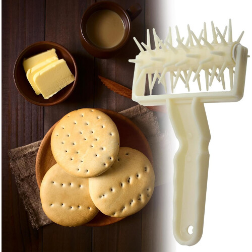 Ergonomic Pizza Dough Roller with Spikes for Even Crust and Bubble Baking 1
