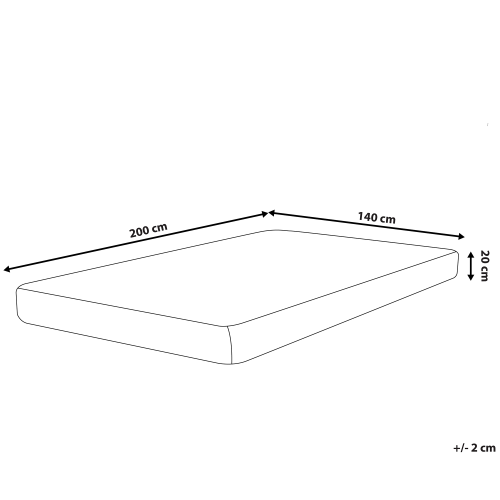 Beliani Foam Mattress AIRCOMFORT FOAM PLUS H2/3 Medium 140 x 200 cm (EU Double) 2