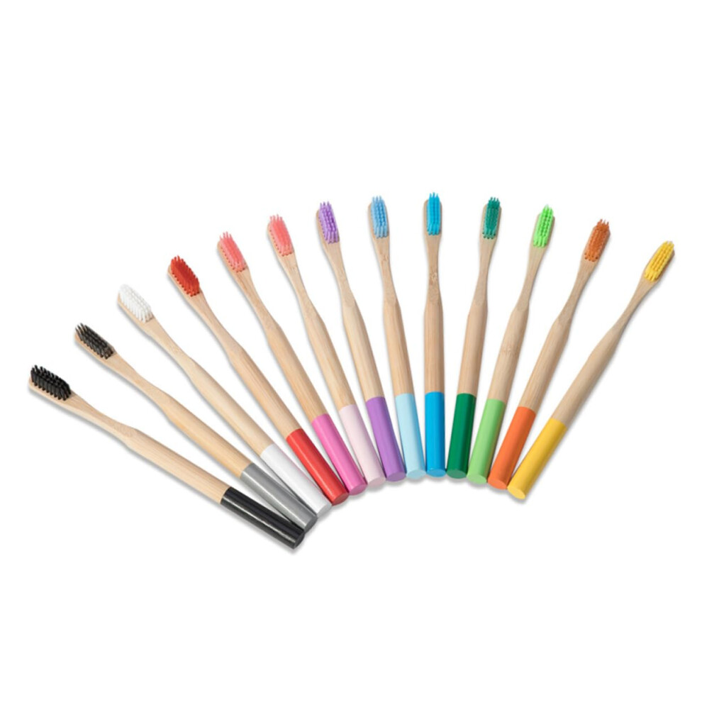 4pcs Bamboo Toothbrush Soft Bristle Biodegradable Eco Friendly Ergonomic Grip for Adults