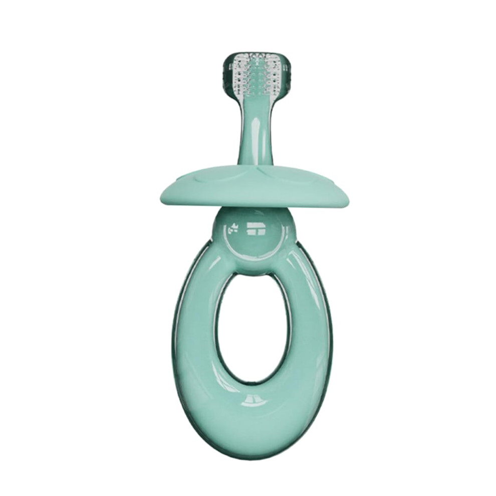 Silicone Toothbrush with Gentle Soft Bristles for Sensitive Gums and Ergonomic ThreeSide Cleaning