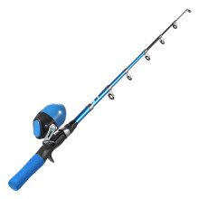 Kids Telescopic Fishing Rod and Reel Combo Set with Accessories, 1.5m Blue