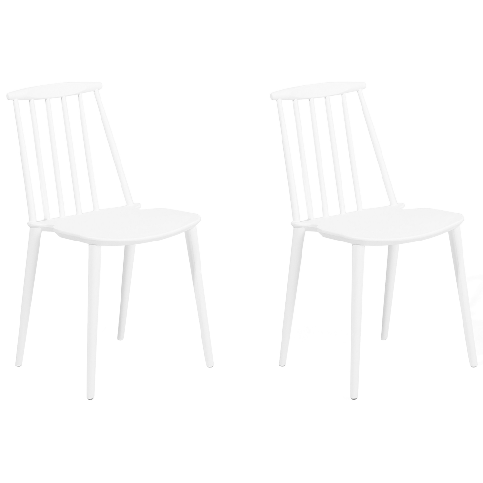 Set of 2 Dining Chairs VENTNOR White