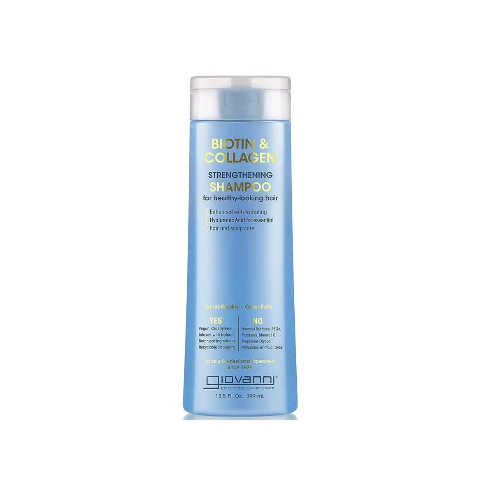 Giovanni Biotin & Collagen Strengthening Shampoo |Supports stronger and more resilient hair - 399ML