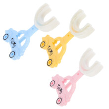 3pcs U Shaped Silicone Toothbrush for Adults and Kids with Soft Bristles and Ergonomic Grip