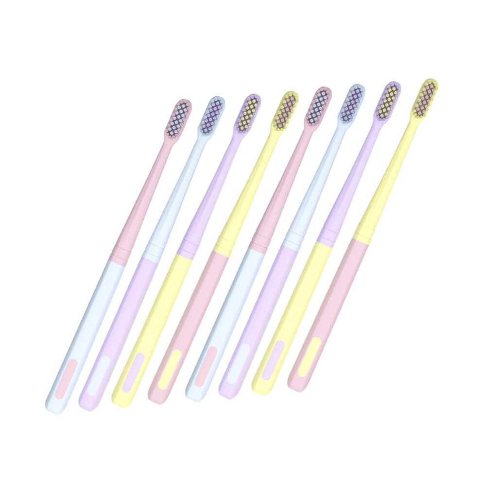8PCS Soft Bristle Travel Toothbrush for Adults, Compact Small Head for Sensitive Teeth Cleaning