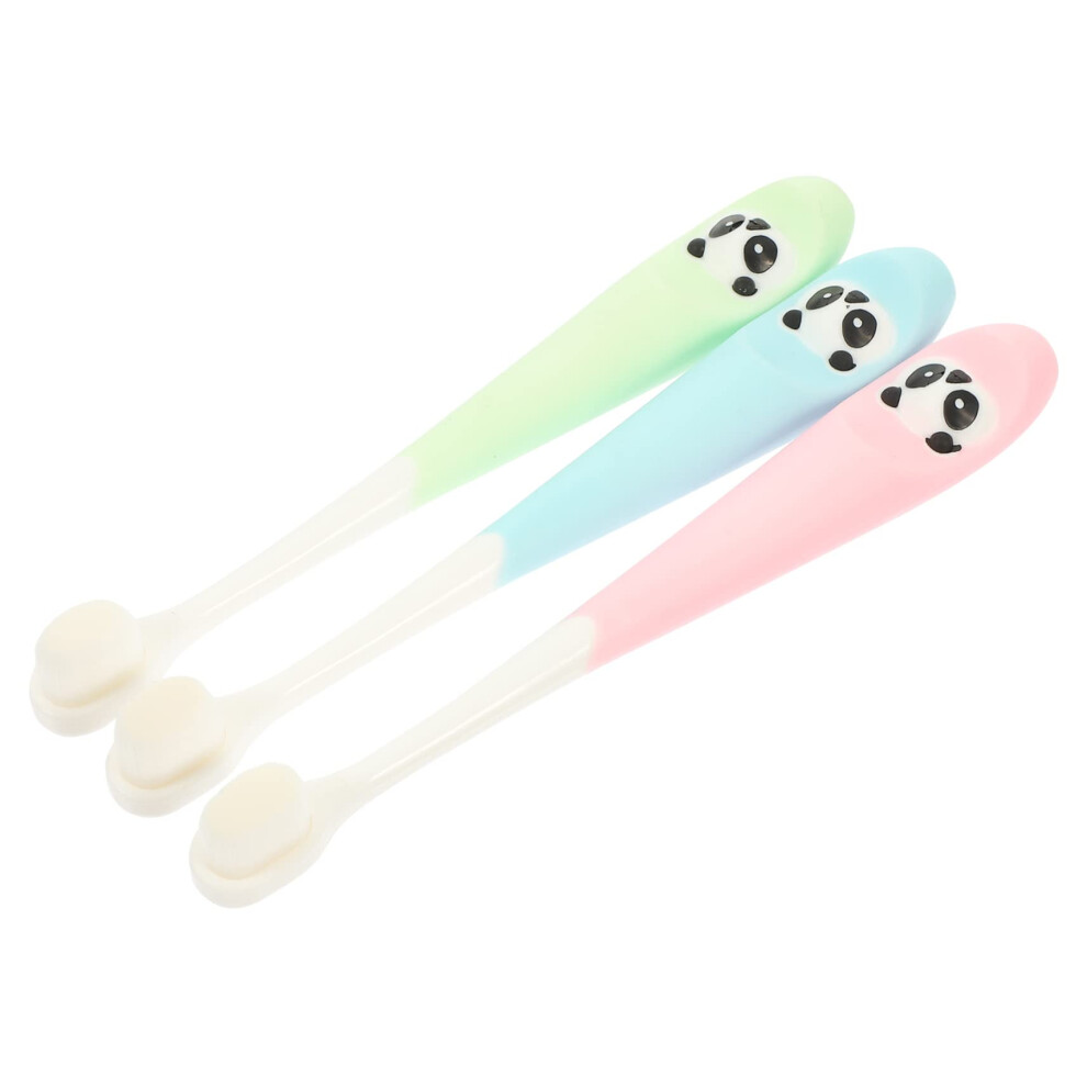 Kids Soft Toothbrush with Extra Soft Bristles, Ergonomic Grip, Cartoon Design, 3 Pack