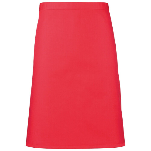 Premier (One Size, Strawberry Red) Premier Colours Mid Length Apron