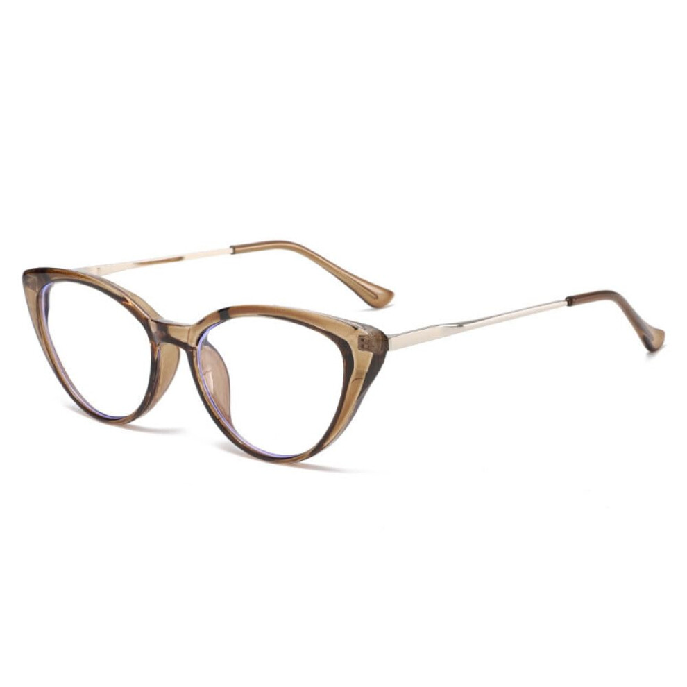 Light/Green/Gray Cat Eye Reading Glasses For Women +2.75 Antiblue Weight Frame