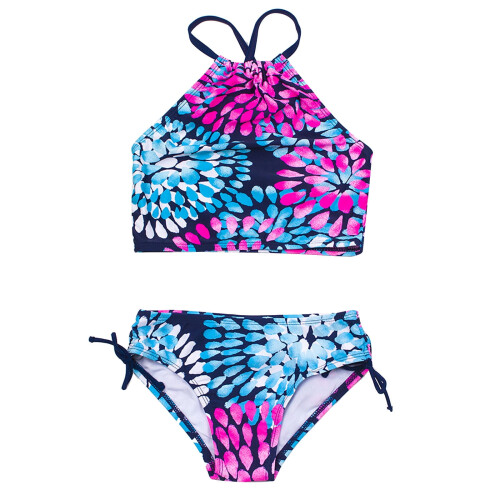 Ολόσωμο μαγιό για κορίτσια Bigs Girl2Piece, σετ μπικίνι με ψηλή μέση και αθλητικά σχέδια