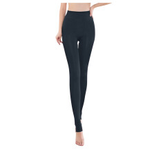 Nahtlose, fleecegefütterte Thermoleggings für Damen mit Bauchkontrolle, seidenmattem Finish – Grau, geeignet für kaltes Wetter