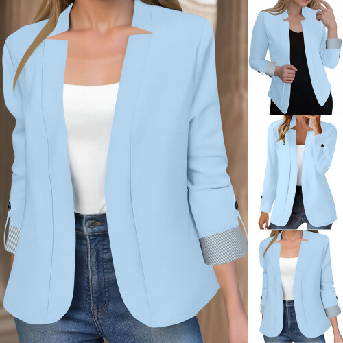 Γυναικεία σακάκια Kukoosong για επιχειρήσεις, casual, μακρυμάνικα κοστούμι, ανοιχτό 1