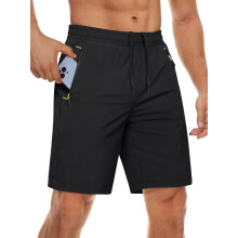 Pantalones cortos deportivos de entrenamiento para hombre de 9 pulgadas, de secado rápido, ligeros, informales, para verano y senderismo, con 3