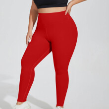 Női plus size leggings, kompatibilis jógával, futással és edzéssel – barackszínű csípő, rugalmas és kompressziós