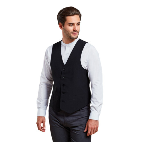 Premier (5XL, Black) Premier Mens Lined Waistcoat 2