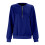 Women's blue crewneck sweatshirt half-zip long sleeve 4