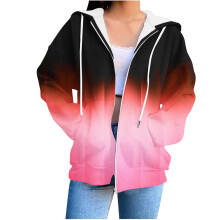 Casual hoodie voor dames met ritszak (1 stuk)