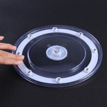 FRCOLOR1Pcs Plato giratorio redondo de 9 pulgadas de acrílico ABS para uso en cocina y baño