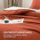 Burnt Orange Queen Comforter Set 3-Piece Microfiber 6