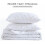 King White Quilt Set Geometric Diamond Stitched Microfiber 6