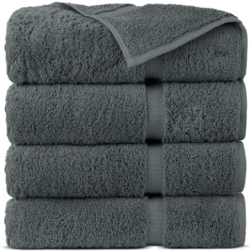 Ensemble de 4 serviettes de bain turques en coton de qualité supérieure