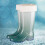 Botas de chuva femininas impermeáveis, antiderrapantes, verdes, de cano longo. 2